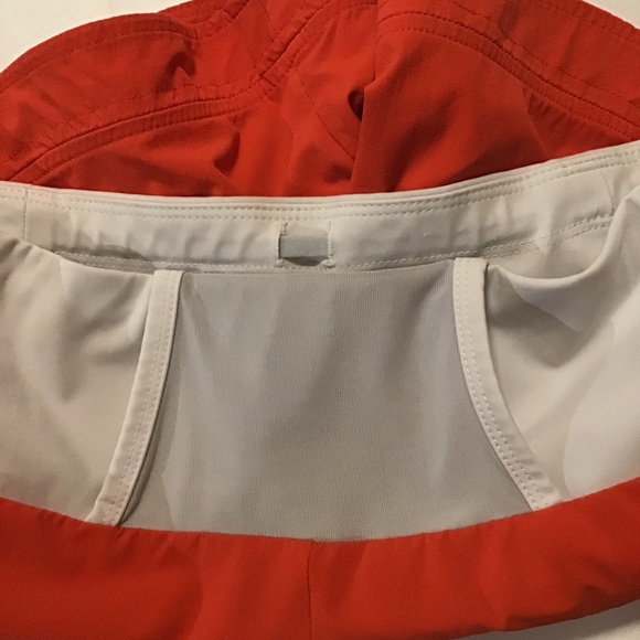 Athleta Ascender Athletic Shorts Orange - Picture 7 of 9